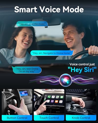 Burnt Sugar Wireless Carplay Adapter for iPhone 2026 Upgraded, Ultra-Mini USB