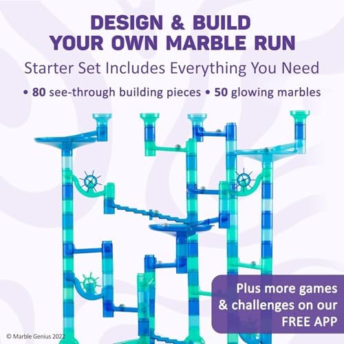 Marble Genius Marble Run Starter Set STEM Toy for Kids Ages 4-12