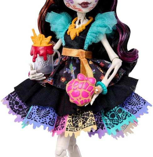Monster High Skelita Calaveras Fashion Doll with Pet and 7 Accessories