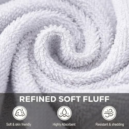 Utopia Towels 24 Pack Washcloths, 12x12 in, 100% Cotton, White