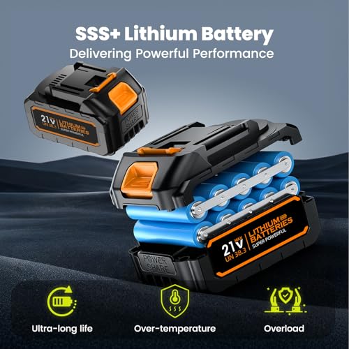 Cordless Leaf Blower with 2 Batteries & Charger - 990,000 RPM Electric
