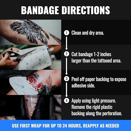 Saniderm - Tattoo Aftercare Bandage Personal Pack - 10.2 in x 2 yd