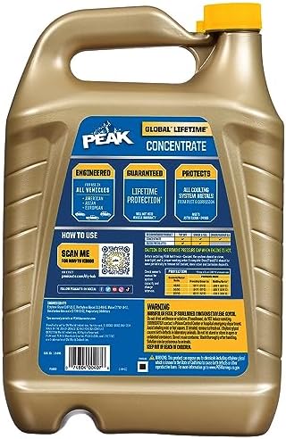 PEAK Global Lifetime Concentrate Antifreeze and Coolant for All Vehicles, 1 Gal.
