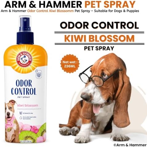 Arm & Hammer Super Deodorizing Dog Spray, Kiwi Blossom, 8 Fl Oz