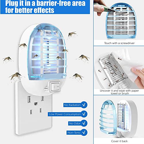 Bug Zapper Indoor, Mosquito Zapper Indoor with Blue Lights for Living Room