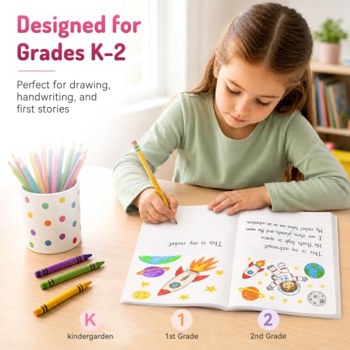 Forvencer Primary Composition Notebook K-2, Primary Journal Draw and Write