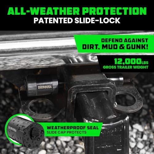 Rhino USA 2in Trailer Hitch Pin - Patented Locking Receiver Pin
