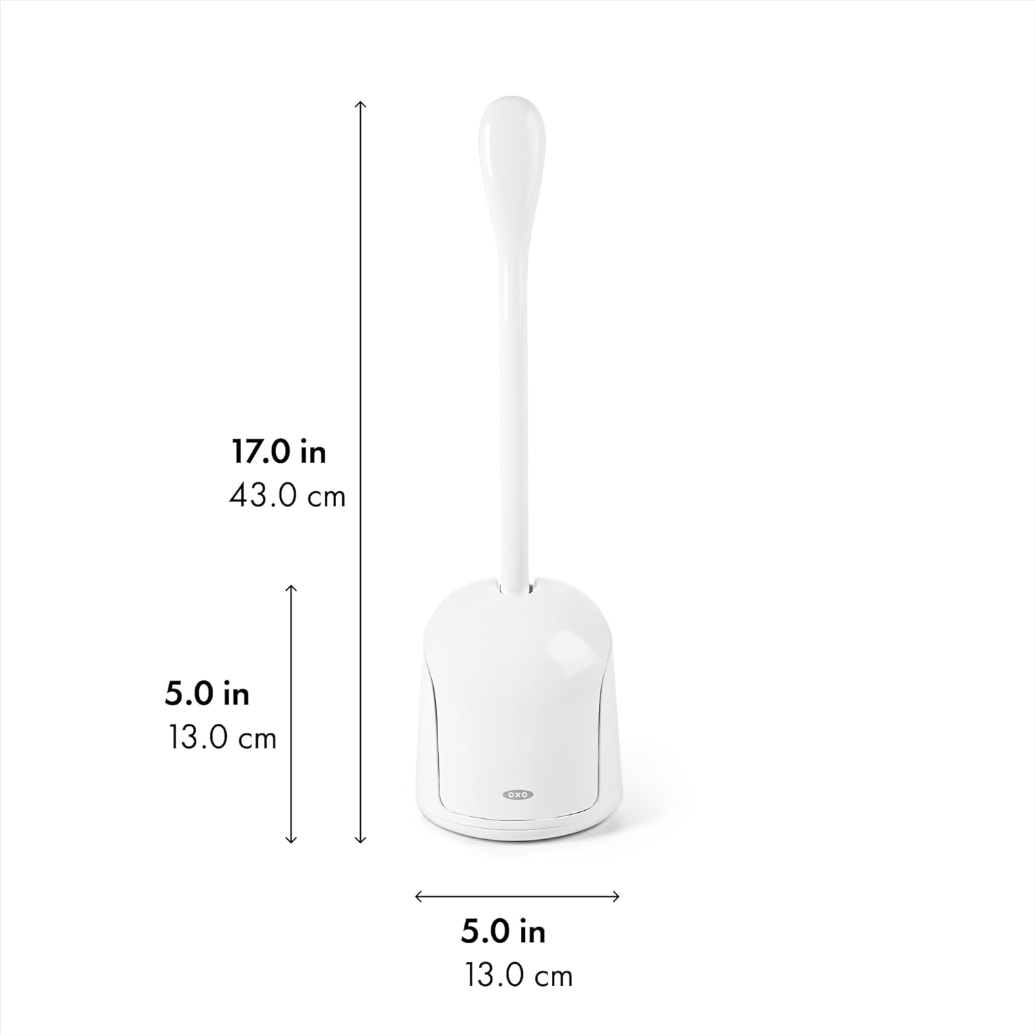 OXO Good Grips Compact Toilet Brush & Canister, Toilet Bowl Brush and Holder
