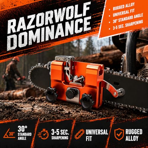 Razorwolf Chainsaw Sharpener, Lightweight Portable Manual Chain Sharpening
