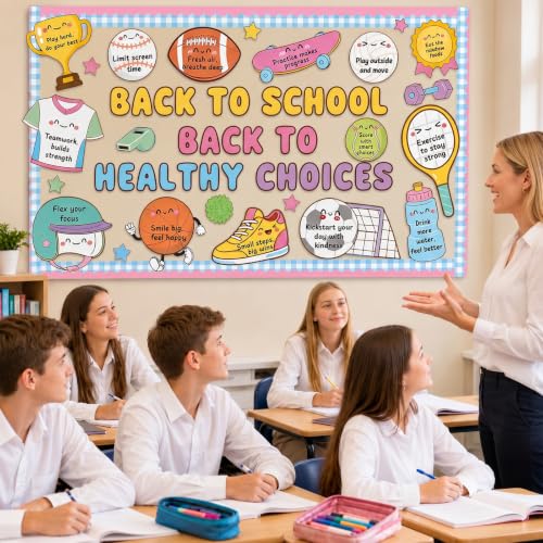Back to School Health Bulletin Board Set Sports Good Habits Classroom