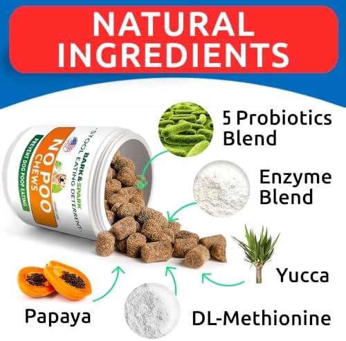 BARK&SPARK No Poo Chews for Dogs - Coprophagia & Stool Eating Deterrent