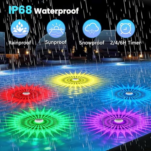 2026 Upgrade Solar Pool Chlorine Floater 3 Inch Tablets(1 Pack), 1800mAh