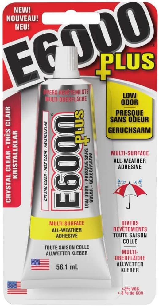 Eclectic Products inc. E6000 Plus Multi-purpose Clear Glue, Waterproof and