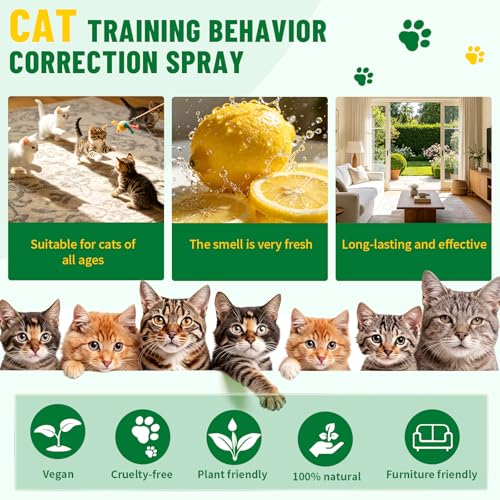 Cat Deterrent & Repellent Spray Anti-Scratch Training Aid, 8OZ 2 Pack