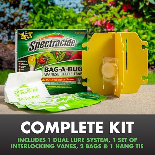 Spectracide Bag-A-Bug Japanese Beetle Trap Bundle, 1 Trap & 2 Refills