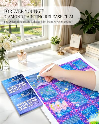 ForeverYoung Reusable Diamond Art Release Film 30 PCS Gradient Rainbow