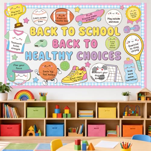 Back to School Health Bulletin Board Set Sports Good Habits Classroom