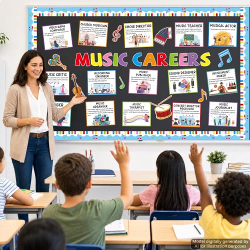Music Career Bulletin Board Set Inspirational Musical Posters Music Classroom
