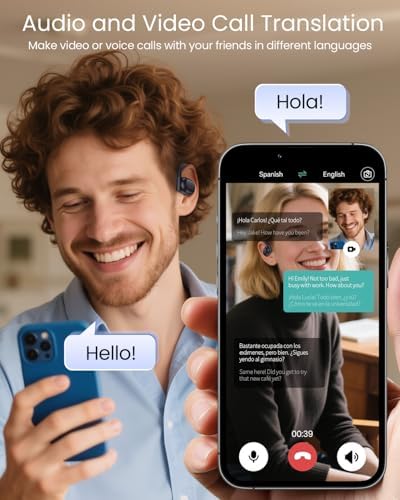 AI Translation Earbuds Real Time 164 Languages 80H Playtime Translator Ear Buds Audifonos