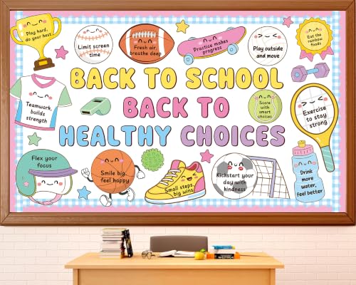 Back to School Health Bulletin Board Set Sports Good Habits Classroom