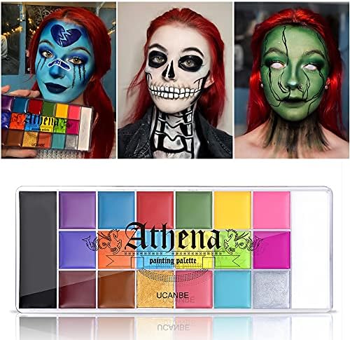 UCANBE Face Body Paint Set-Athena Painting Palette,10 Professional Artist Brush