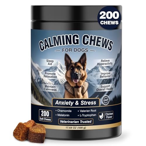 Calming Chews for Dogs 200ct, Dog Calming Chews - Anxiety and Stress Relief