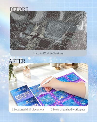 ForeverYoung Reusable Diamond Art Release Film 30 PCS Gradient Rainbow