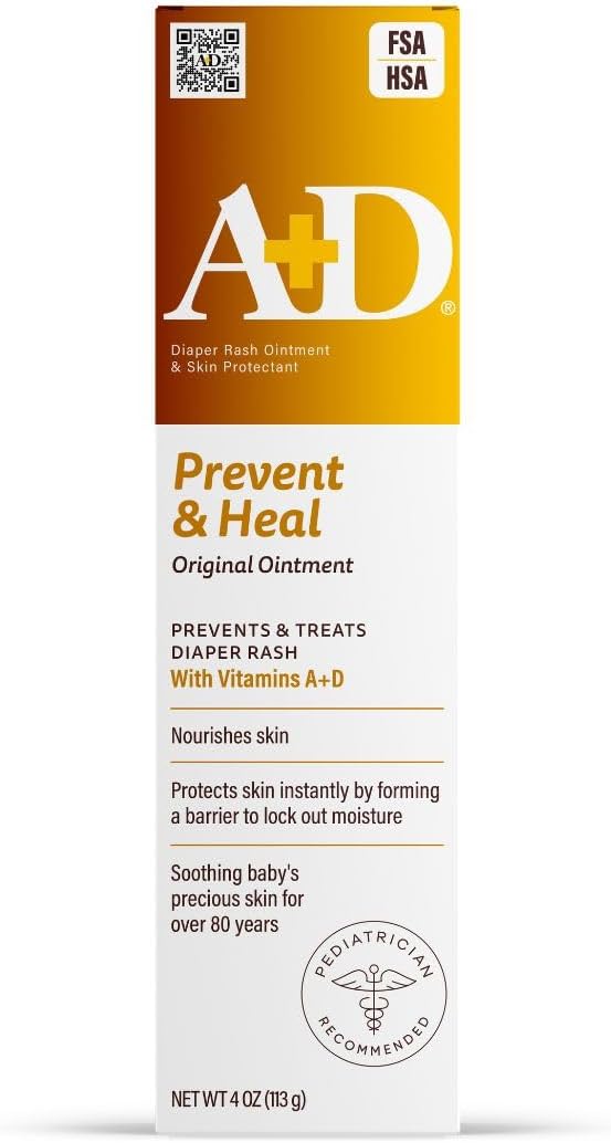 A+D Original Diaper Rash Ointment Prevents & Treats Diaper Rash, Moisturizing