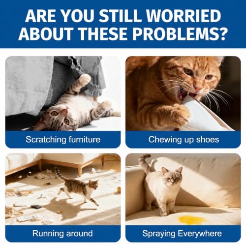 Cat Deterrent Spray, Cat Deterrent for Furniture Protection, Pee Spraying