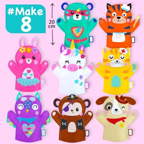 Unicorn Hand Puppet Making Kit - 8 DIY Projects
