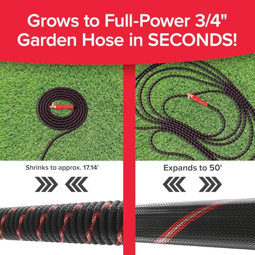Pocket Hose Ballistic 50 FT Expandable Garden Hose, No-Kink, As Seen on TV