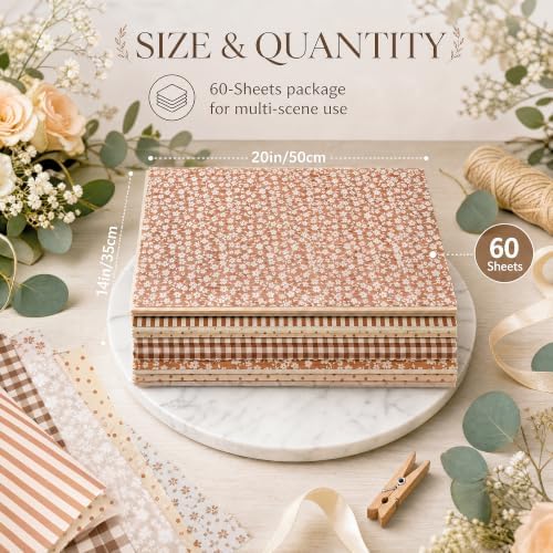 60 Sheets Fall Floral Tissue Paper
