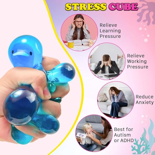 Squishy Fidget Toys Stress Cube - Squeeze Toys Stress Balls for Adults Slow