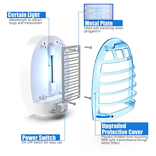 Bug Zapper Indoor, Mosquito Zapper Indoor with Blue Lights for Living Room