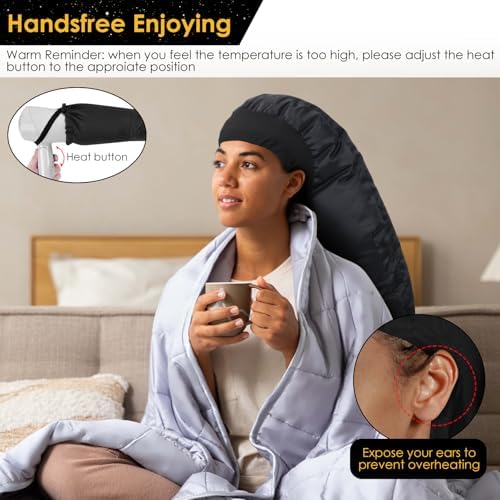 Hair Dryer Bonnet Attachment: Upgraded Extra Large Hooded Dryer Adjustable Hair Dryer