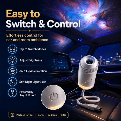 Galaxy Projector Night Light, 2-in-1 Holographic Star 5d Ocean Projector Plug