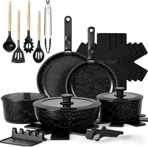 Umite Chef 21Pcs Pots and Pans Set Non Stick