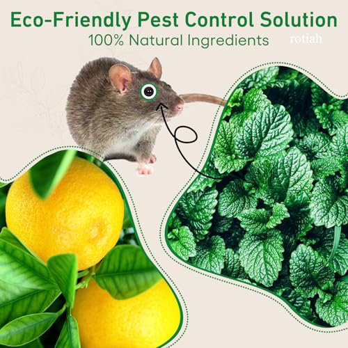 Pest Rodent Repellent, 24 Pack Peppermint Oil Repellent for Mouse Rats Spider