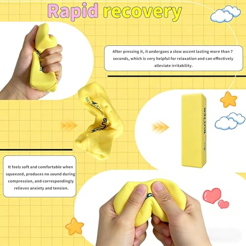QHPOQU 2 Packs Slow Rising Squishy Butter Squeeze Toys Pack Sensory Stress