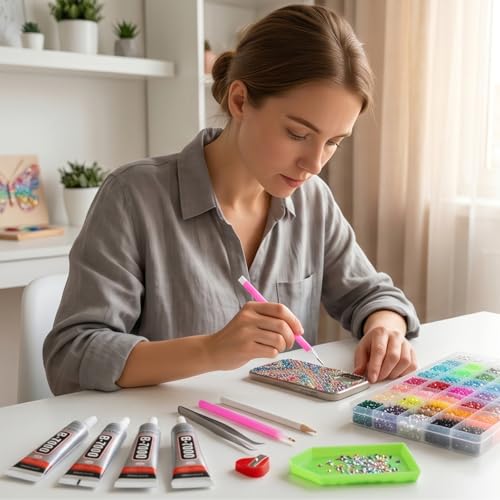 40,000-Piece Bedazzling Kit, 40 Colors, 3mm Jelly AB Resin Rhinestones