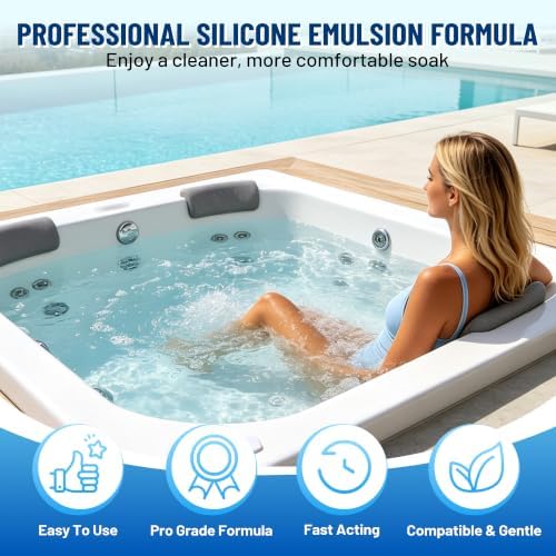 Hot Tub Defoamer 32 oz - Spa Defoamer for Hot Tub, Pool, Fast Remove Foam