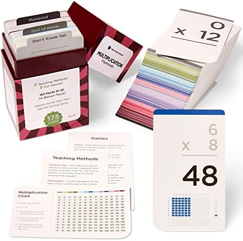Award-Winning Multiplication Flash Cards – 173 Jumbo Cards (3.1” x 5.2”)
