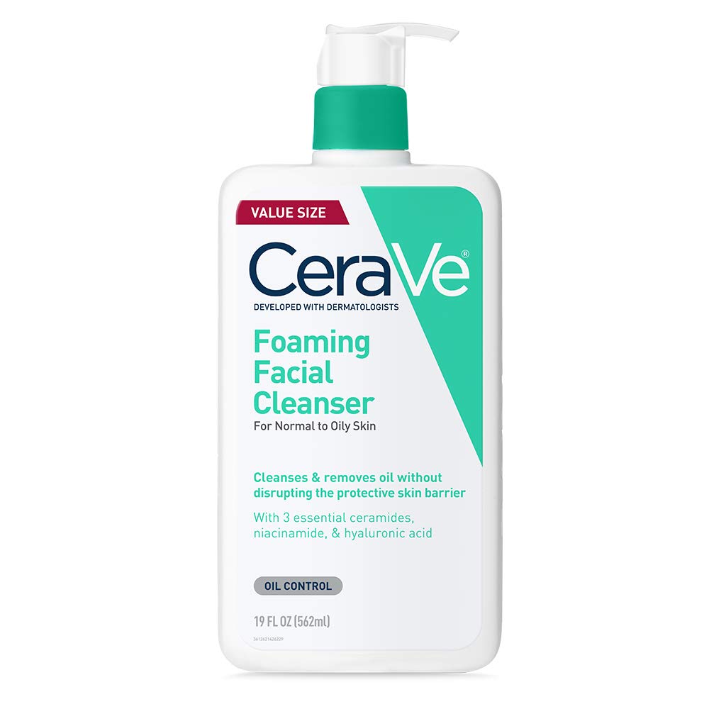 CeraVe Foaming Facial Cleanser, Daily Face Wash for Oily Skin, Hyaluronic