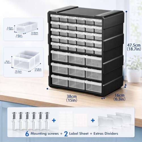 Drawer Organizer Craft Organizers and Storage with Dividers Labels Thicker