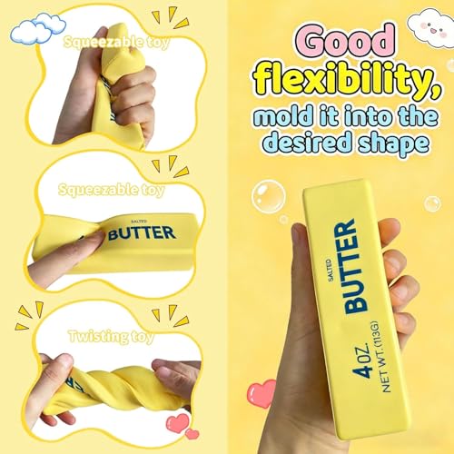 QHPOQU 2 Packs Slow Rising Squishy Butter Squeeze Toys Pack Sensory Stress