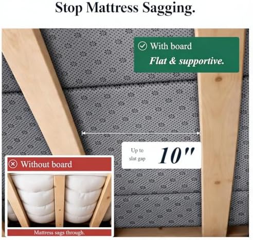 LAVEVE Heavy Duty Bunkie Board Queen Size 60'' x 80'', Anti-Slip Bed Slat