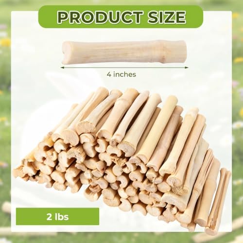 2lb Sweet Bamboo Chew Sticks for Rabbits & Guinea Pigs