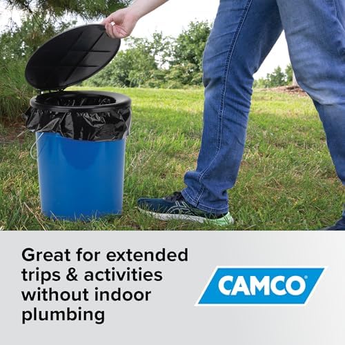 Camco Toilet Waste Bags - Features a Biodegradable Powder & Leak Proof Double Bag Design