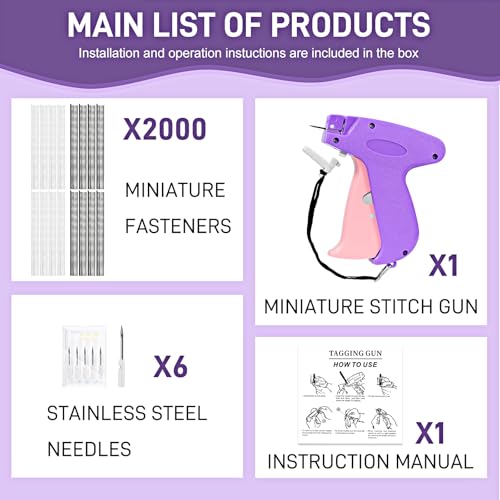 Stitch Gun for Clothes， Handheld Stitch Gun Quick Clothing Fixer，Sewing Kit