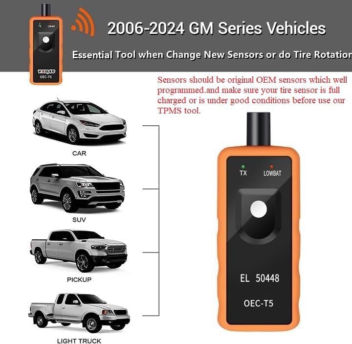 VXDAS TPMS Relearn Tool Only for GM Vehicles (2006-2024
